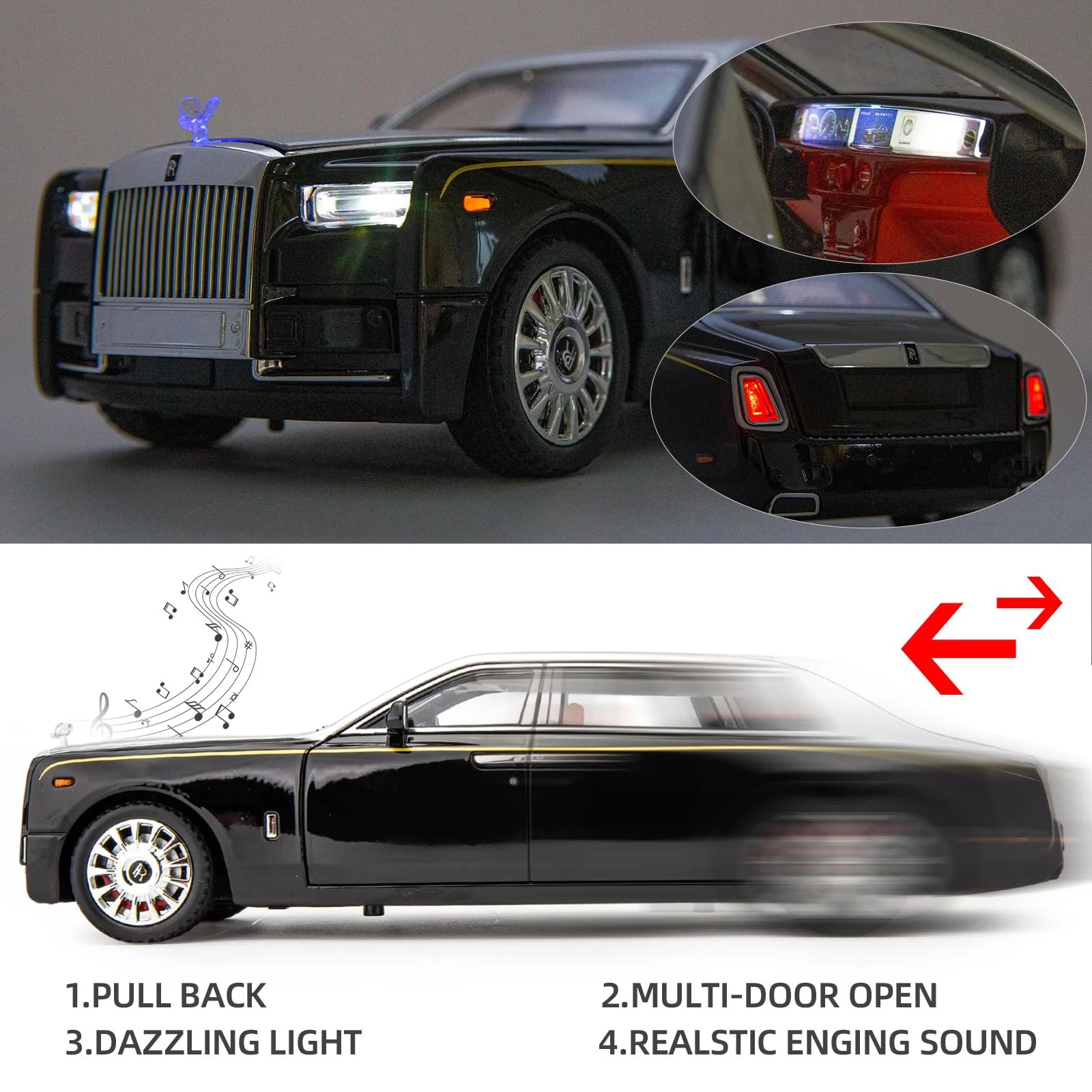 🎄Christmas Sale💥1/32Rolls-Royce Phantom Model Car - Buy two and get free shipping! - Image 7