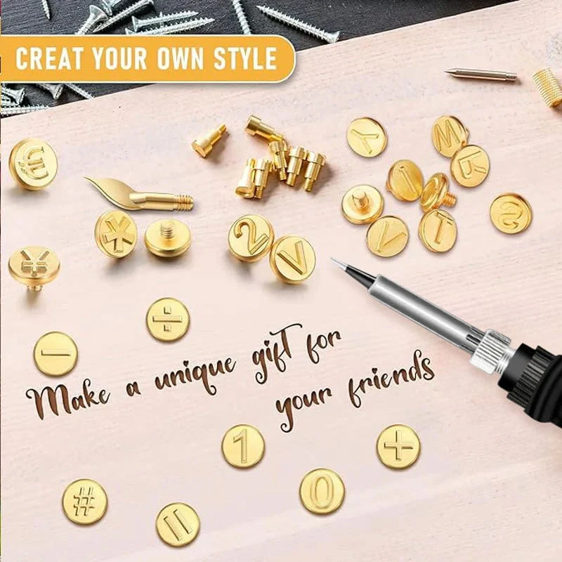 26 Letters Copper Mold —DIY Wood Burning/Carving Set - Image 12