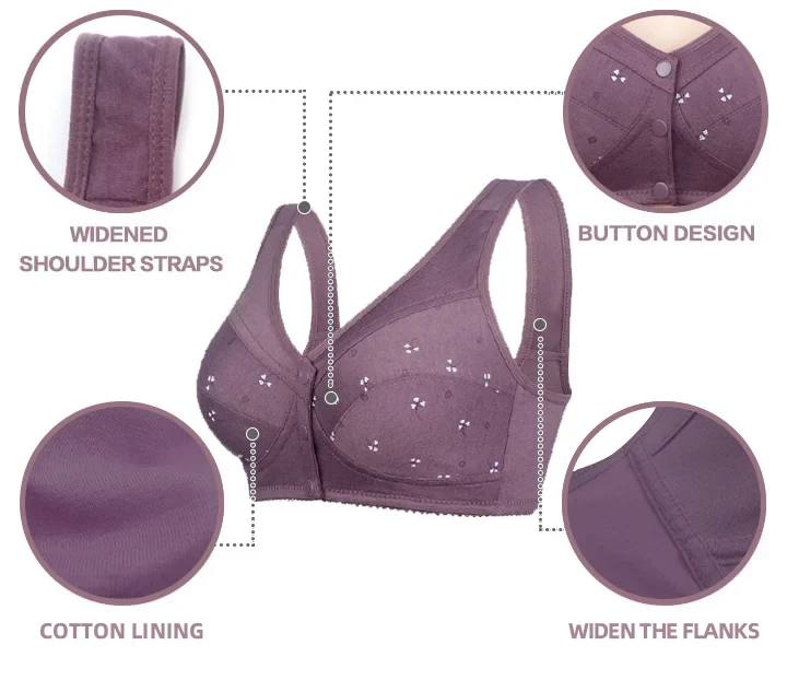BUY 1 GET 2 FREE😲- 3PCS*Button Print Bra - Image 4