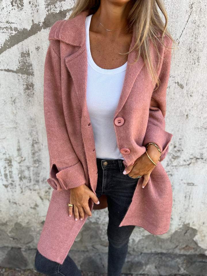 Casual Lapel Wool Single Breasted Long Coat - Image 10