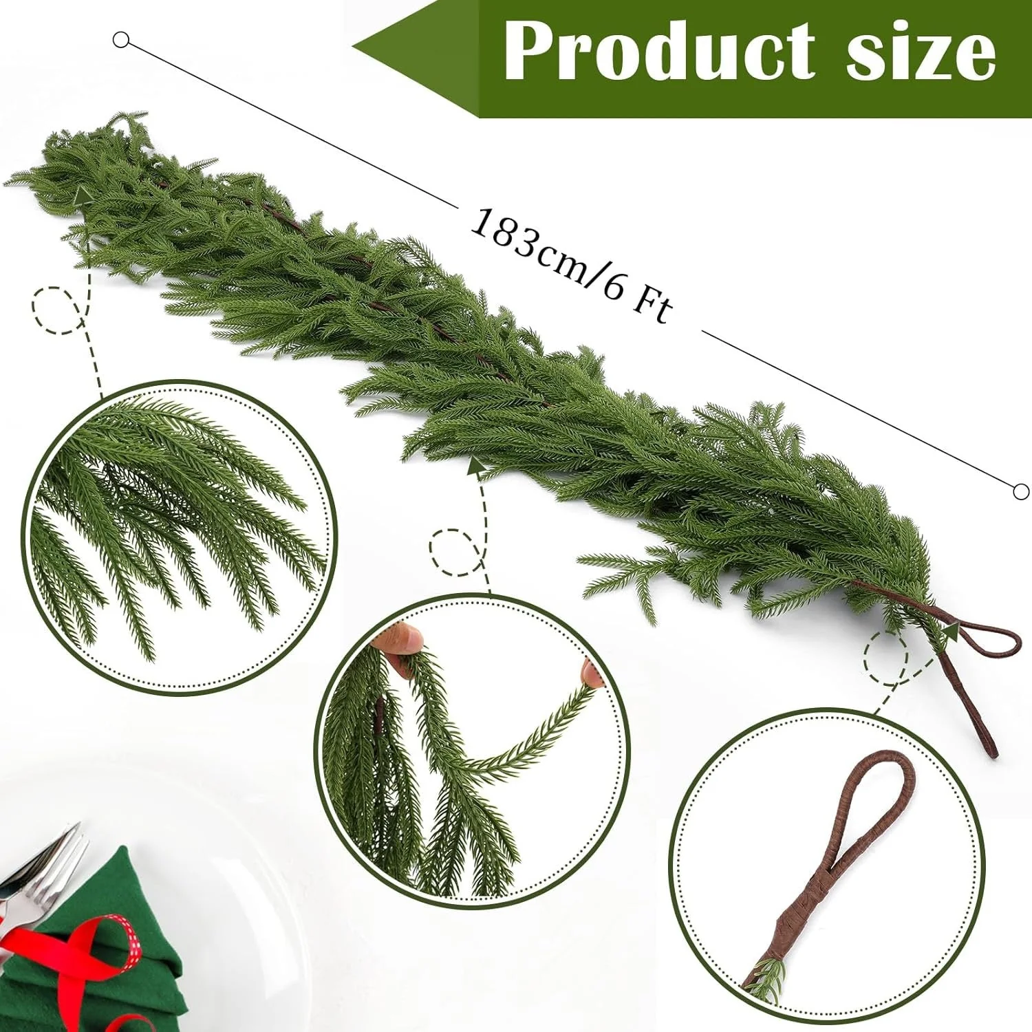 💥Christmas Special Sale-Deluxe Norfolk Pine Garland - Image 16