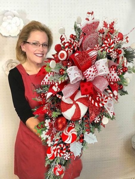 🔥Early Christmas Sale🍭Candy Cane Christmas Wreath🍭 - Image 5