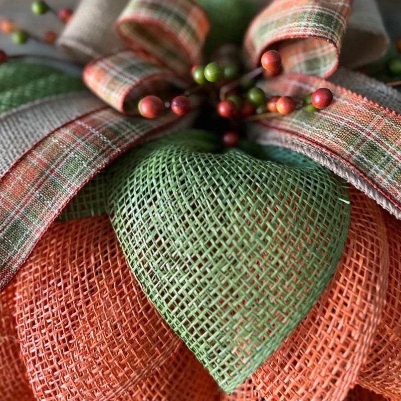 🔥Last Day 60% OFF 🍁 Farmhouse Pumpkin Wreath For Front Door - Image 9