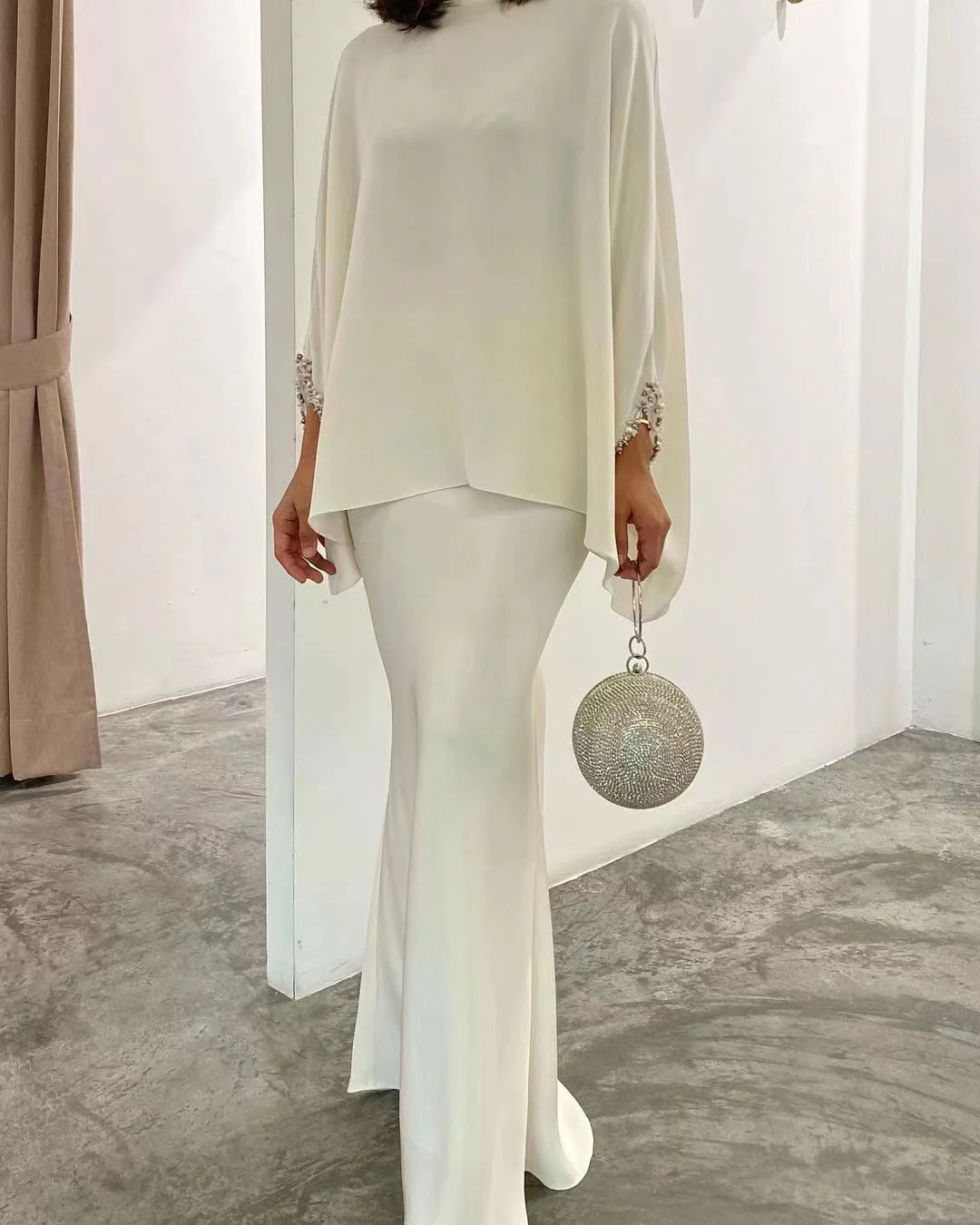 Fashion Solid Color Irregular Top Skirt Two-Piece Set - Image 10