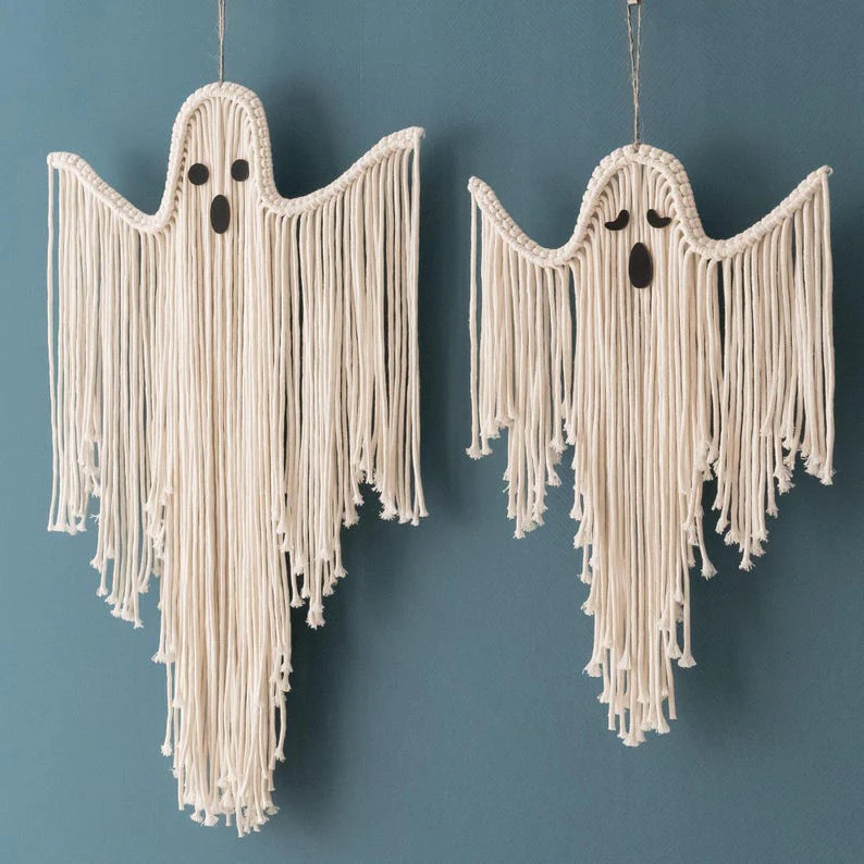 Radiantgrp - halloween hand-woven white ghost wall hanging kit - Image 2