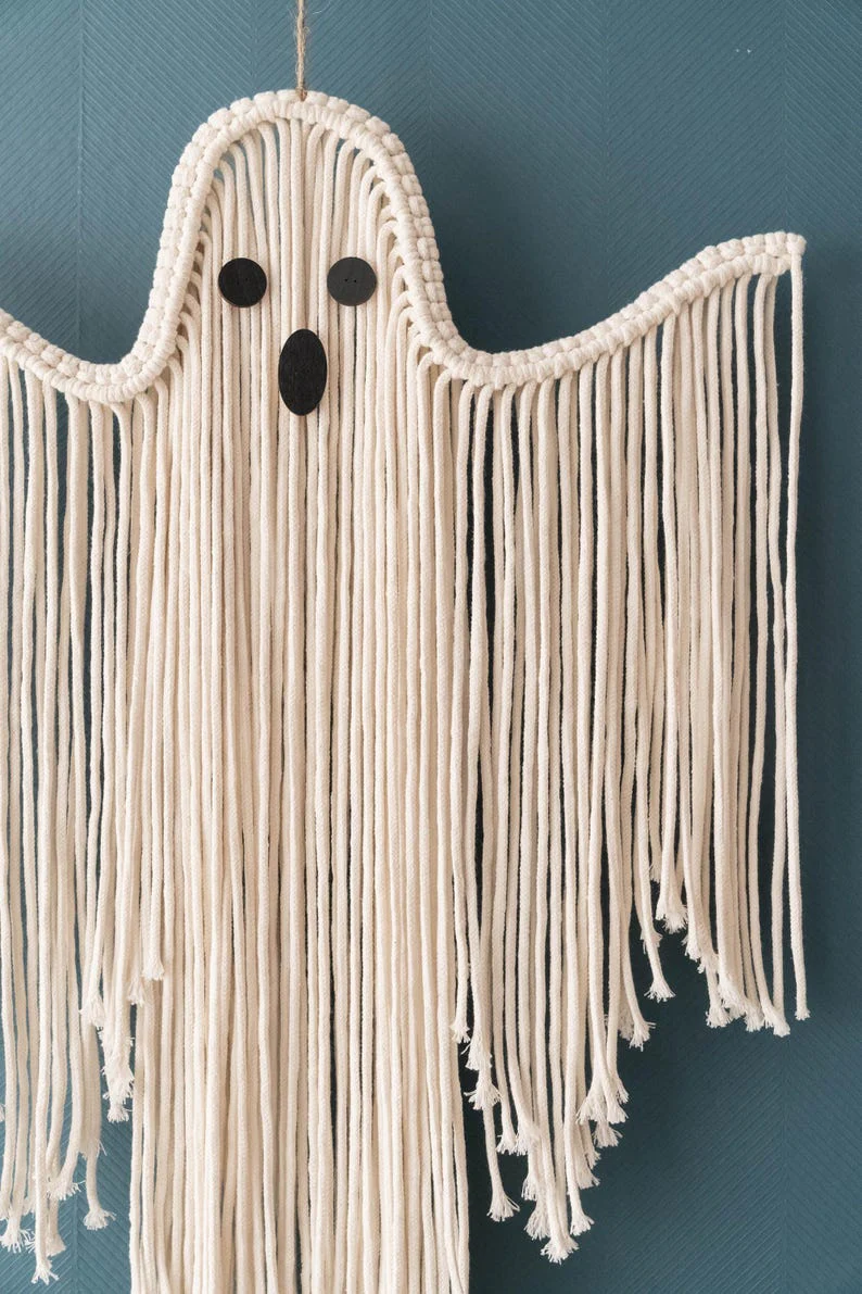 Radiantgrp - halloween hand-woven white ghost wall hanging kit - Image 9