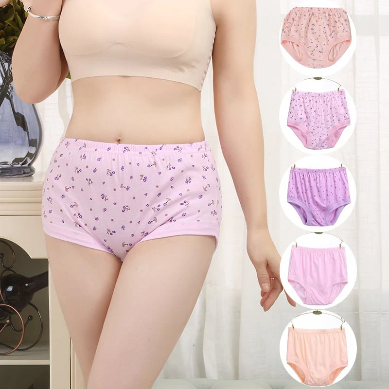 High-Waist Ladies Cotton Panties Plus Sizes💥5pcs Only $24.98 Today🔥 - Image 3