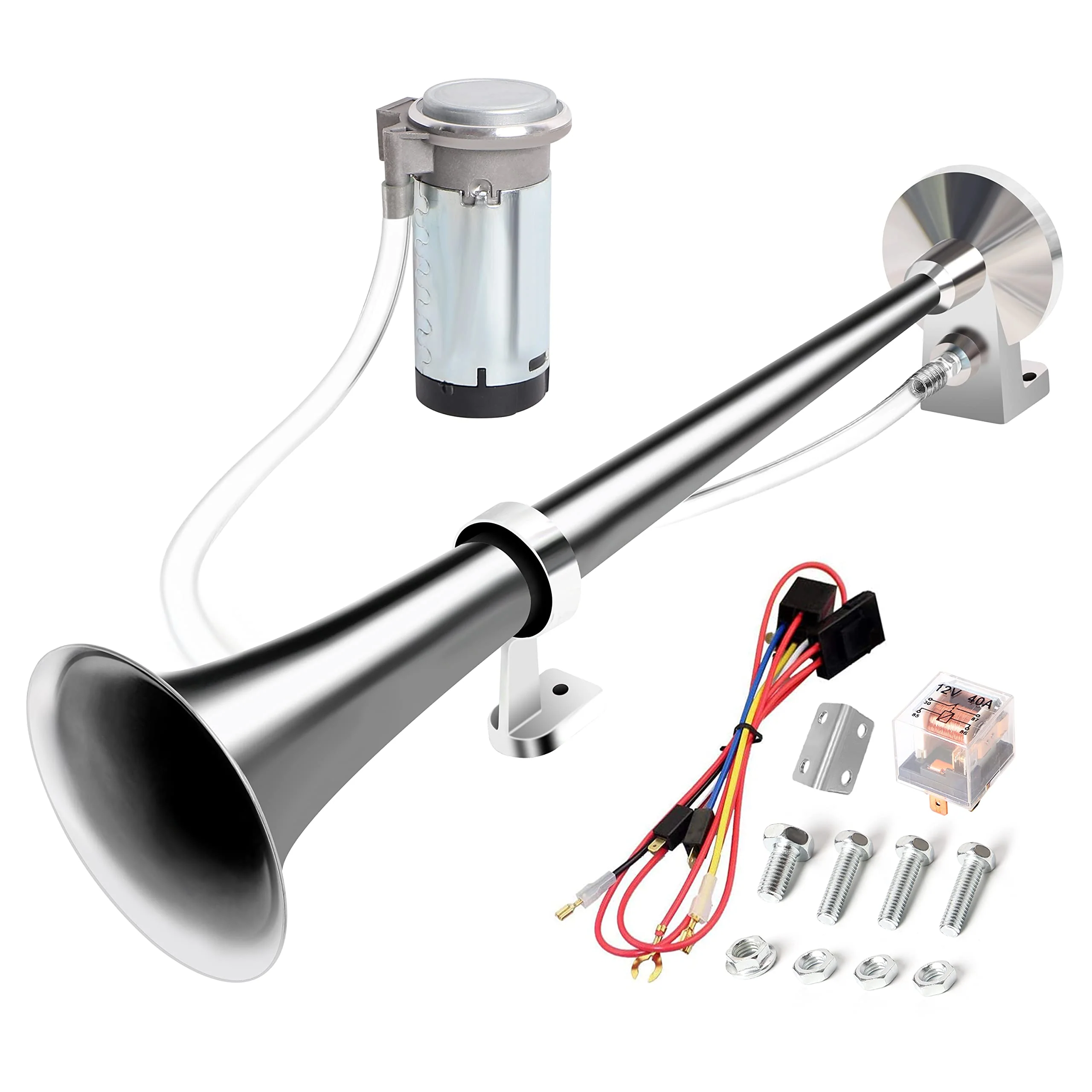 ð¥Hot Saleð¥Motorcycle Horn + Mounting Hardware and Complete Wiring Kit - Image 5
