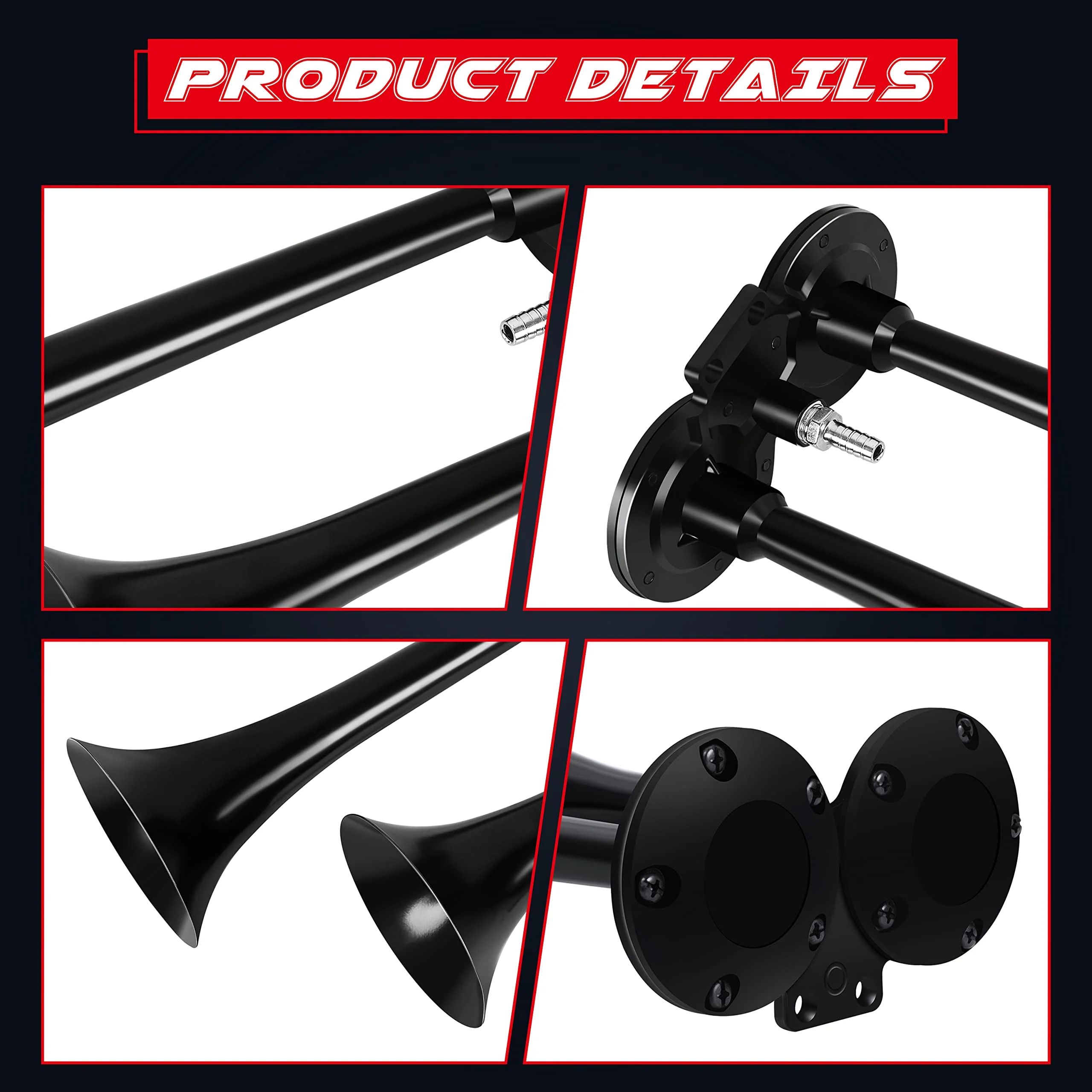 ð¥Hot Saleð¥Motorcycle Horn + Mounting Hardware and Complete Wiring Kit - Image 9