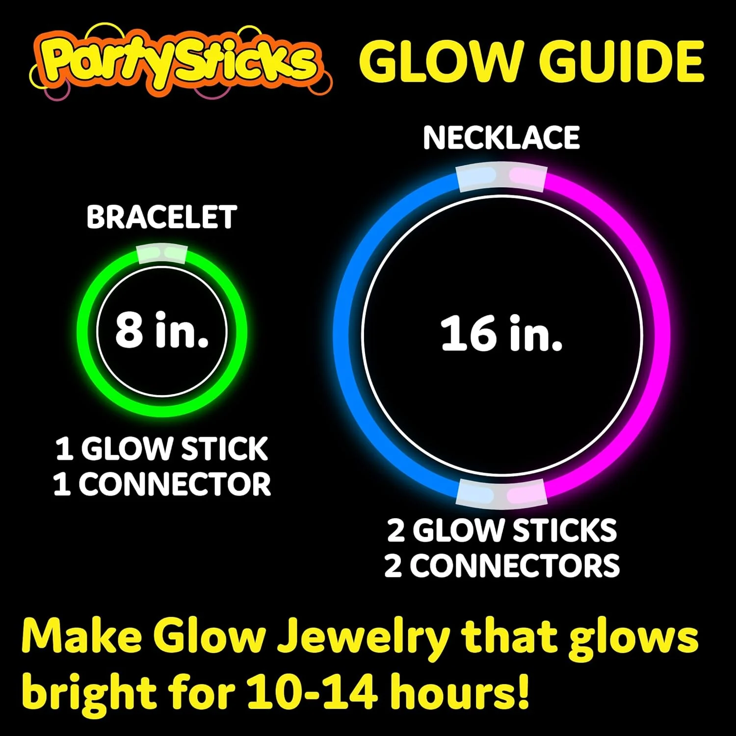 Party Extra Bright Glow Sticks Bulk Party Supplies 100 Count - 8 Inch Glow in the Dark Halloween Party Favors - Image 32