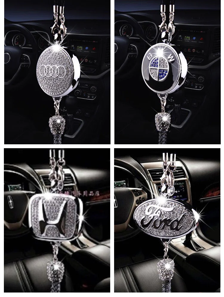 Rearview Mirror Diamond Perfume Pendant - Image 4
