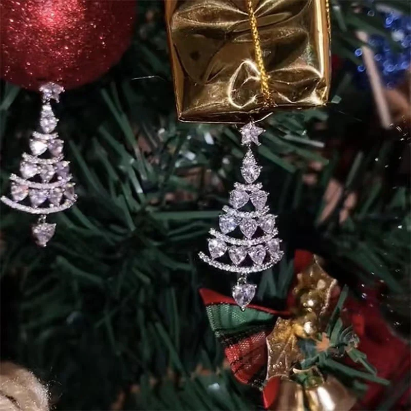 Radiantgrp - Shiny Christmas Tree Earrings - Image 10
