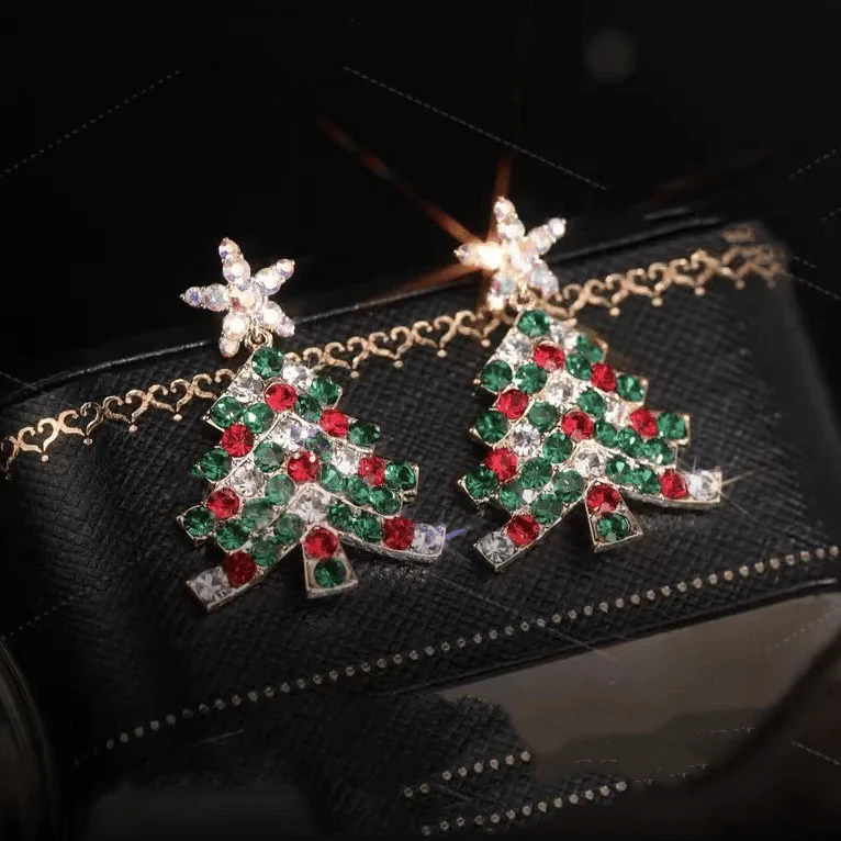 Radiantgrp - Shiny Christmas Tree Earrings - Image 3