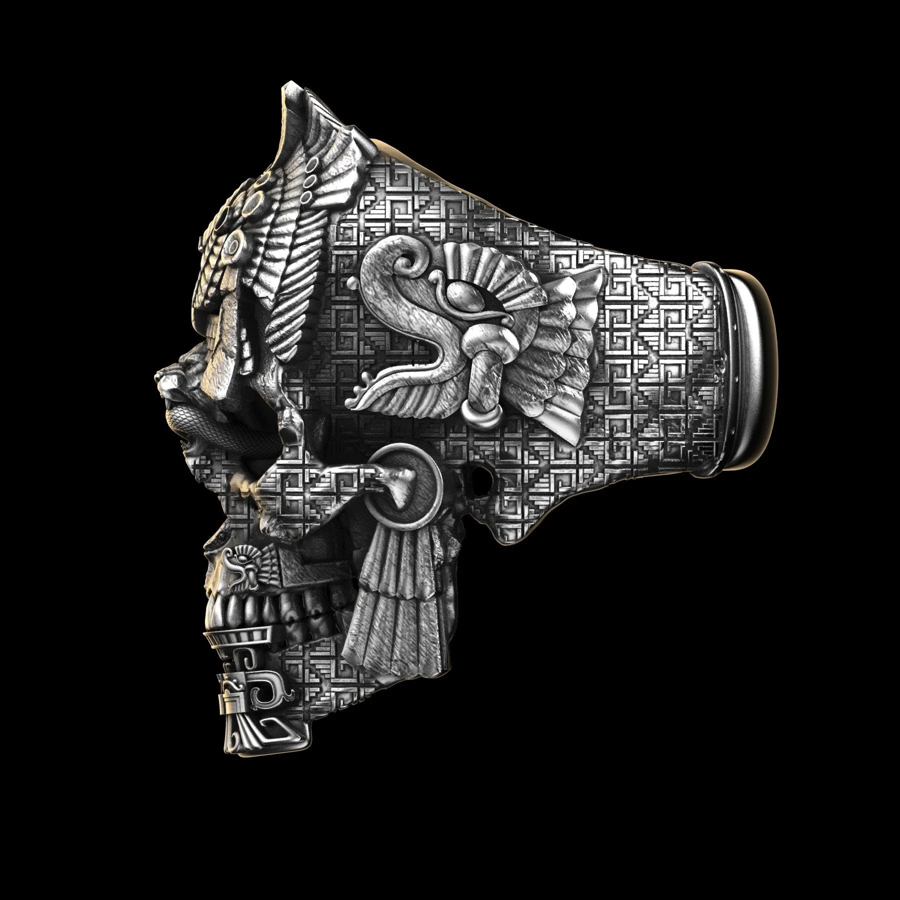 Sterling Silver Black Skull Ring - Image 3