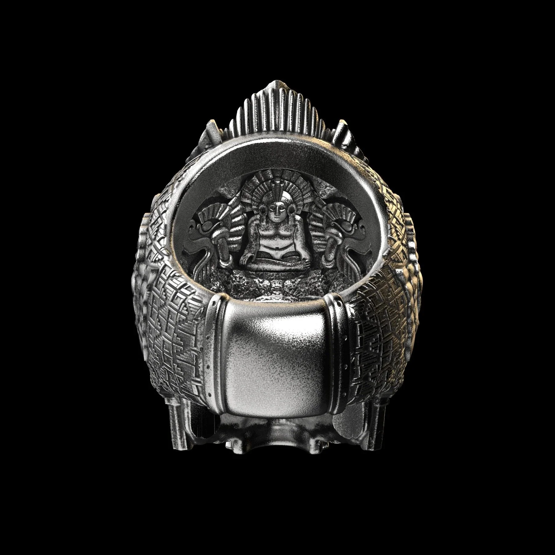 Sterling Silver Black Skull Ring - Image 4