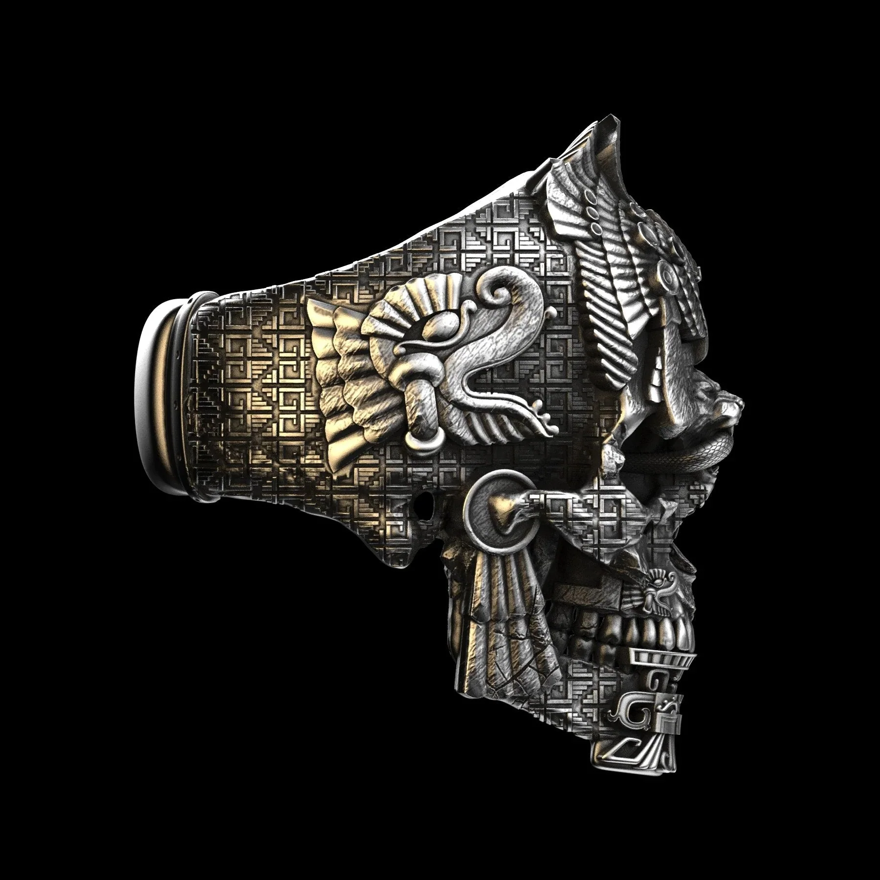 Sterling Silver Black Skull Ring - Image 5