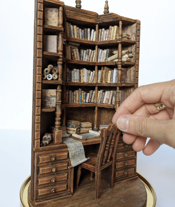 🔖"The bay library" Miniature Bookcase - Image 2