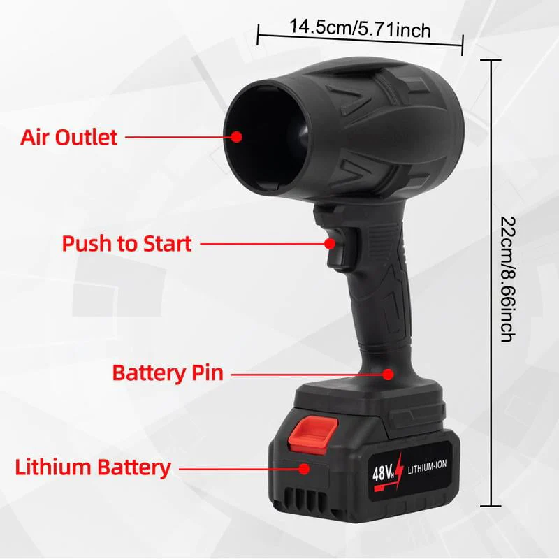 🔥Hot sale🔥- Turbo Jet Blower, Cordless Turbo Super Power Air Duster - Image 11